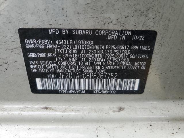 2023 SUBARU CROSSTREK - JF2GTAPC8P8267752