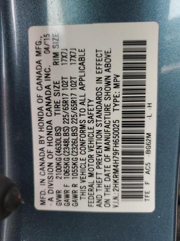 2015 HONDA CR-V EXL 2HKRM4H79FH650025