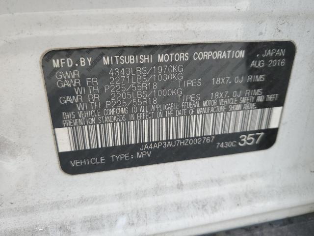 2017 MITSUBISHI OUTLANDER - JA4AP3AU7HZ002767
