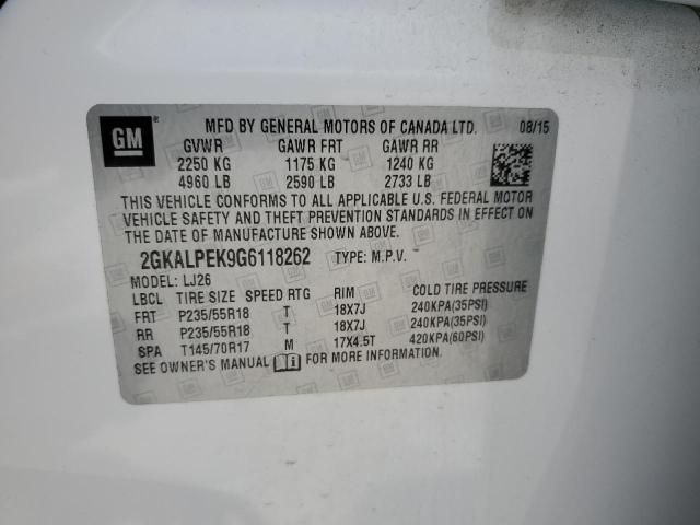 2016 GMC TERRAIN SL - 2GKALPEK9G6118262