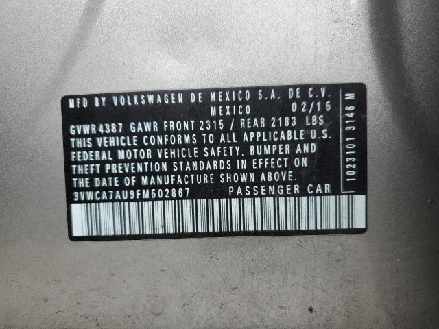 2015 VOLKSWAGEN GOLF SPORT - 3VWCA7AU9FM502867