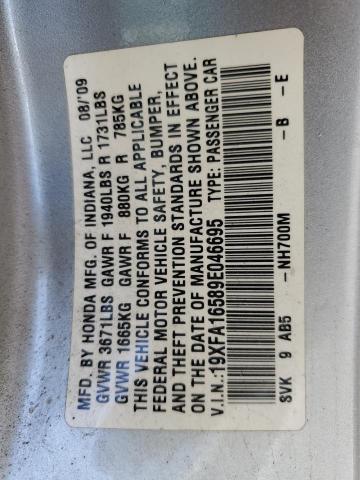 2009 HONDA CIVIC LX #3284612352