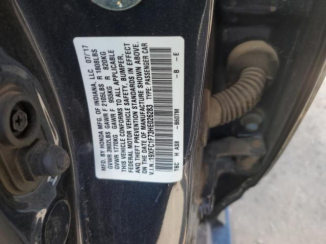 2017 HONDA CIVIC EXL 19XFC1F73HE026283