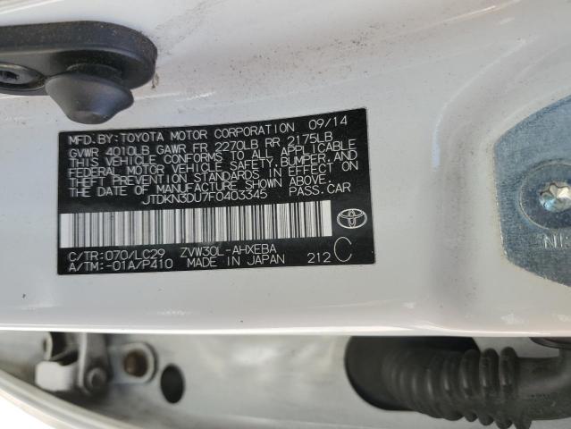 2015 TOYOTA PRIUS - JTDKN3DU7F0403345