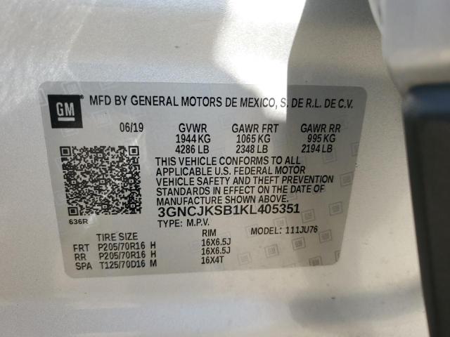 2019 CHEVROLET TRAX LS - 3GNCJKSB1KL405351