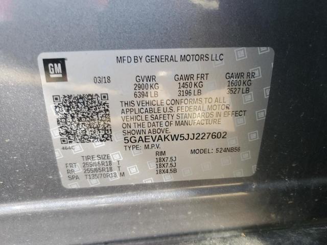 2018 BUICK ENCLAVE ES 5GAEVAKW5JJ227602