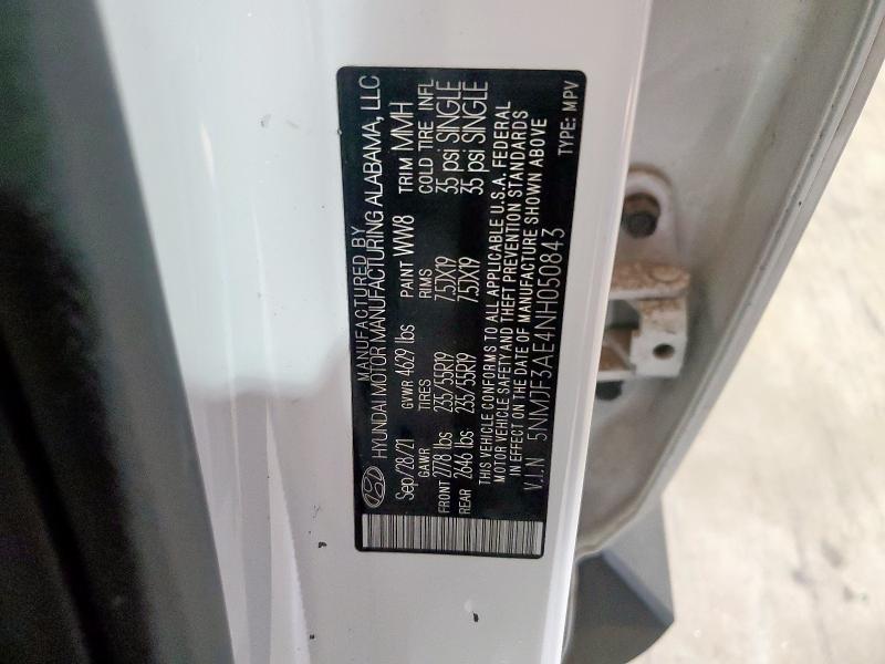 2022 HYUNDAI TUCSON SEL 5NMJF3AE4NH050843