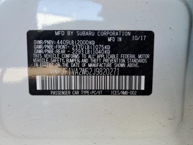 2018 SUBARU WRX STI LI JF1VA2W62J9820271