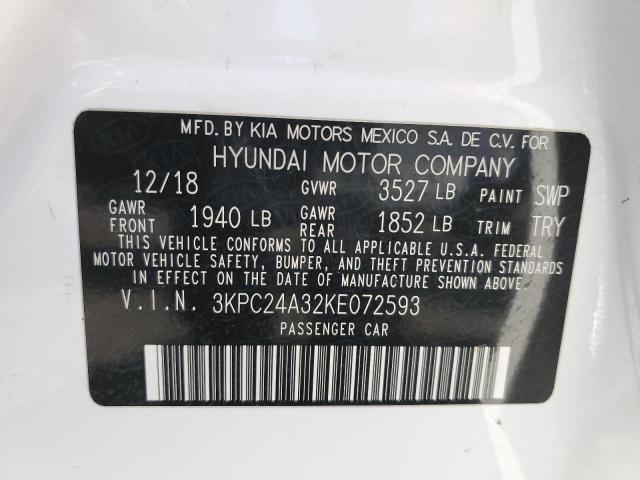 2019 HYUNDAI ACCENT SE 3KPC24A32KE072593
