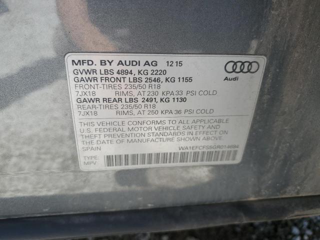 2016 AUDI Q3 - WA1EFCFS5GR014684
