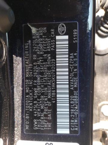 2019 TOYOTA CAMRY XSE - 4T1B61HK5KU782029