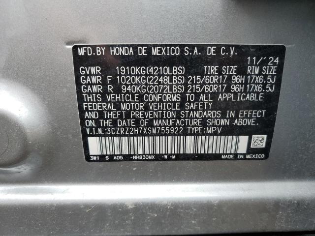 2025 HONDA HR-V EXL 3CZRZ2H7XSM755922