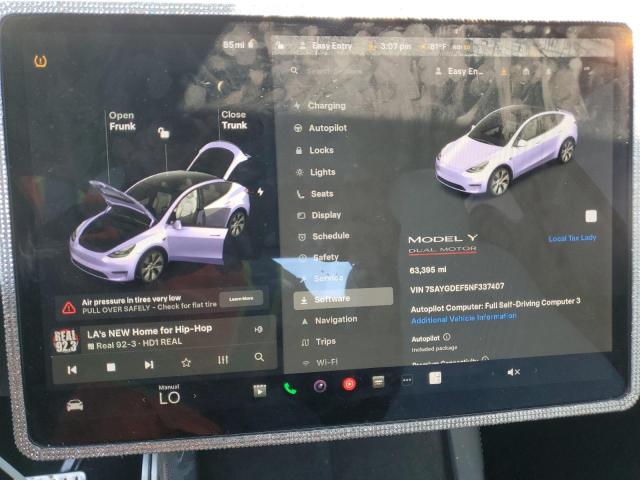2022 TESLA MODEL Y 7SAYGDEF5NF337407
