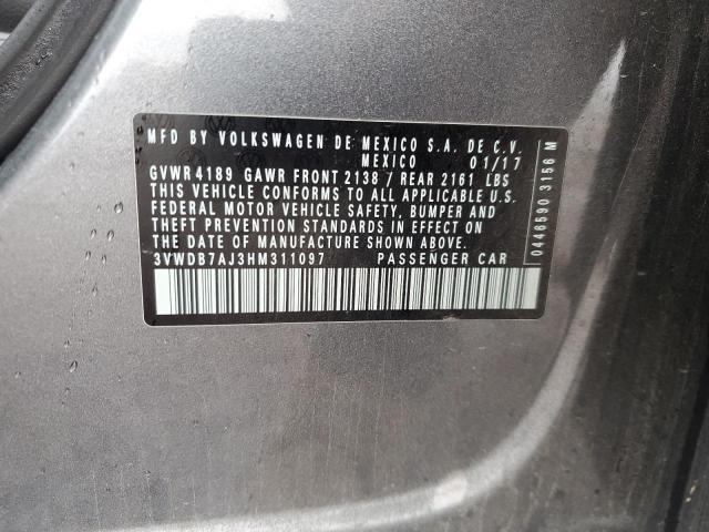 2017 VOLKSWAGEN JETTA SE - 3VWDB7AJ3HM311097