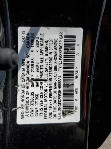 2019 HONDA CIVIC LX - 2HGFC2F63KH555694