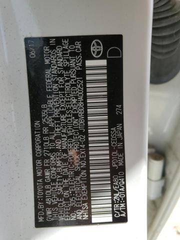 2017 TOYOTA MIRAI JTDBVRBD8HA002521