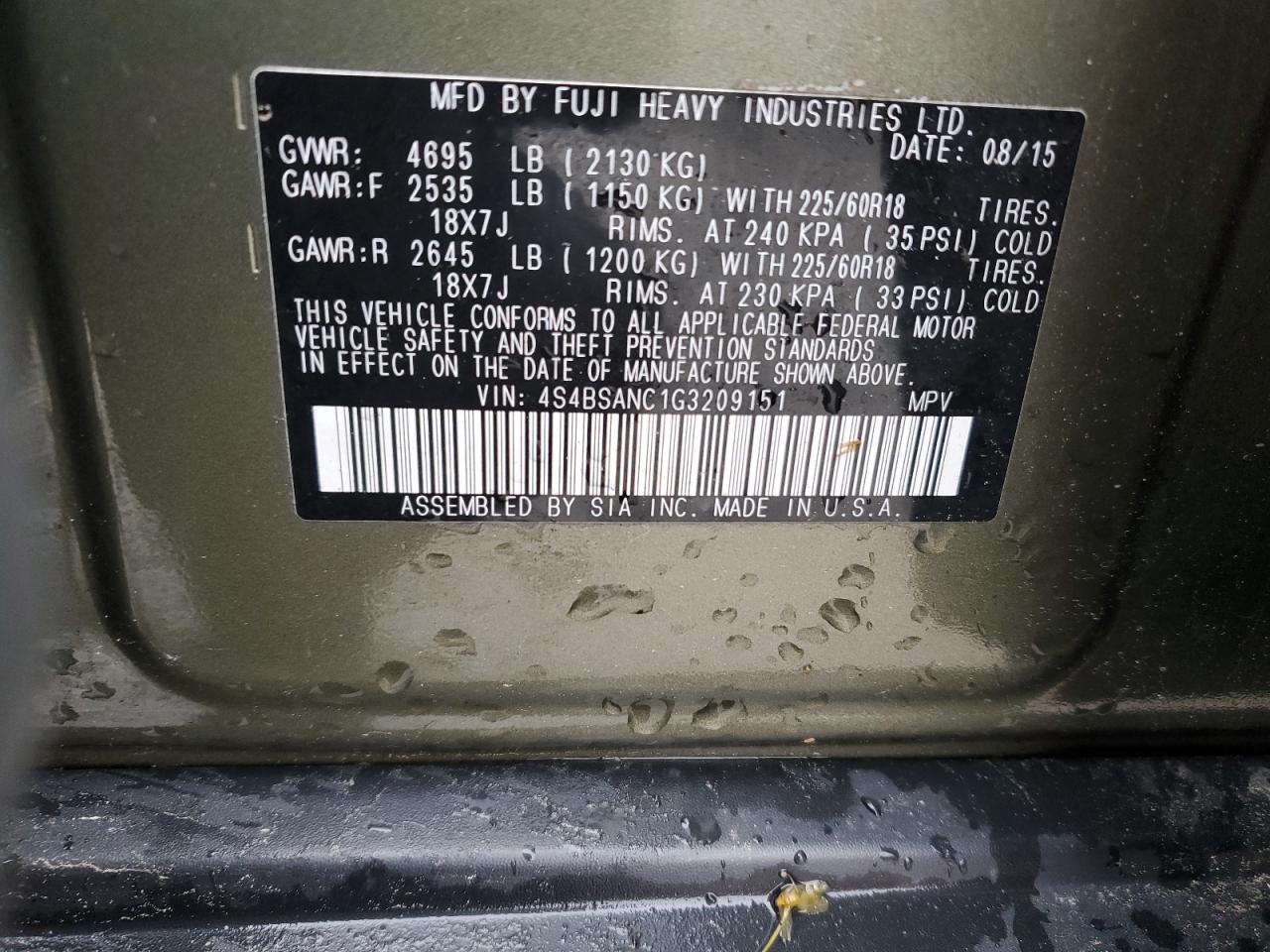 SUBARU LEGACY 2.5I LIMITED