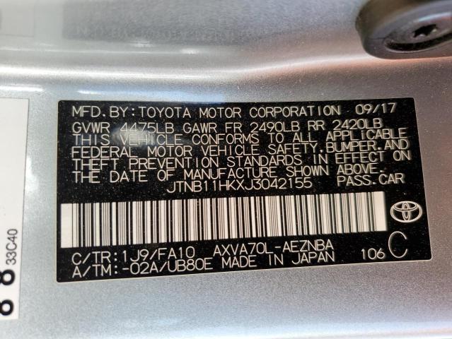 2018 TOYOTA CAMRY L - JTNB11HKXJ3042155