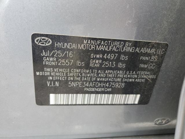 2017 HYUNDAI SONATA SPO - 5NPE34AF0HH475928