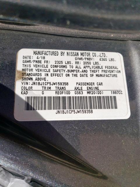 2018 NISSAN ROGUE SPOR - JN1BJ1CP5JW159358