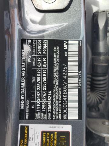 2019 MERCEDES-BENZ GLC 300 4M - WDC0G4KB0KV142267