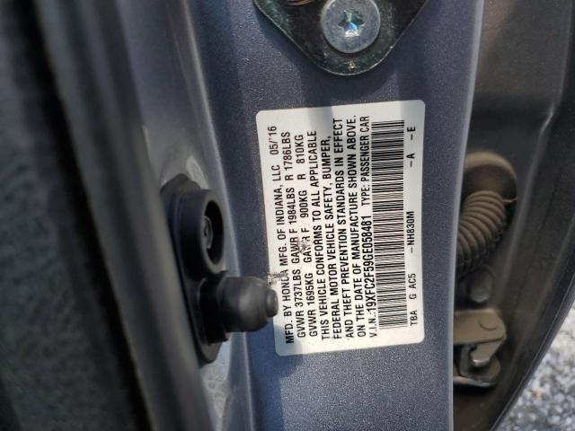 2016 HONDA CIVIC LX - 19XFC2F59GE058481