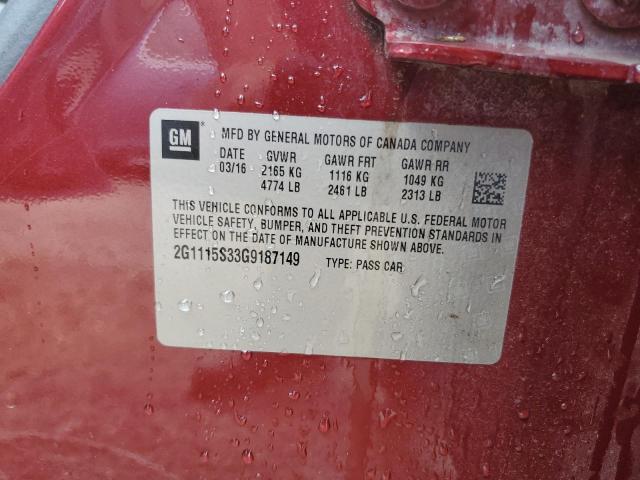 2016 CHEVROLET IMPALA LT - 2G1115S33G9187149