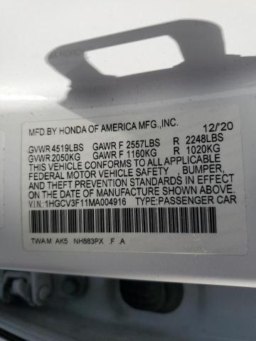 2021 HONDA ACCORD HYB - 1HGCV3F11MA004916