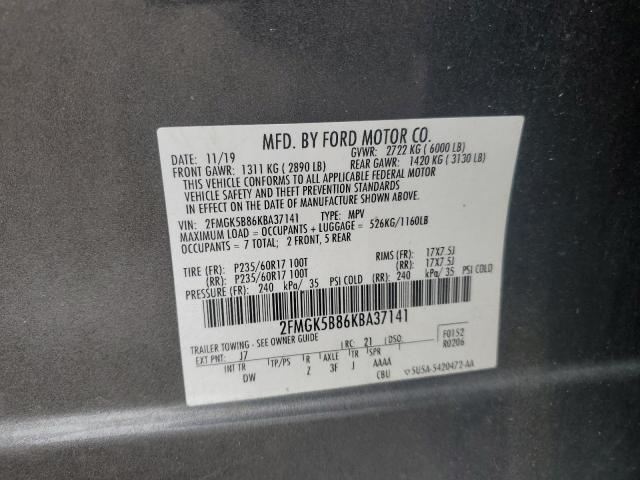 2019 FORD FLEX SE - 2FMGK5B86KBA37141