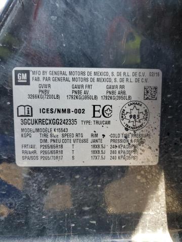 2016 CHEVROLET SILVERADO - 3GCUKRECXGG242335