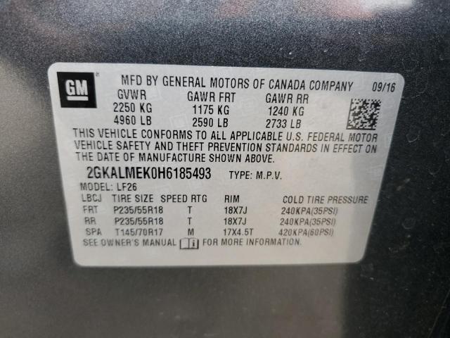 2017 GMC TERRAIN SL - 2GKALMEK0H6185493