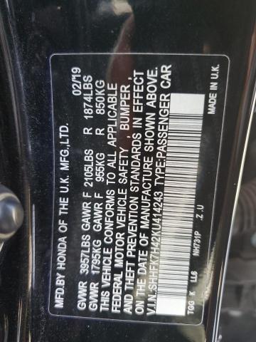 2019 HONDA CIVIC SHHFK7H42KU414243