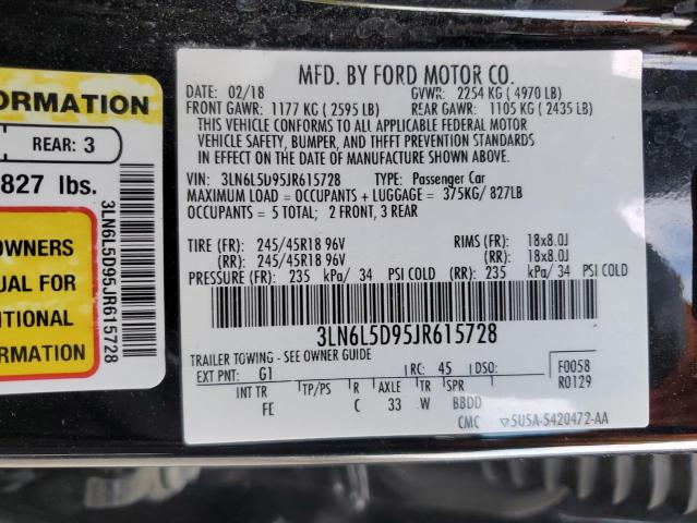 2018 LINCOLN MKZ SELECT 3LN6L5D95JR615728