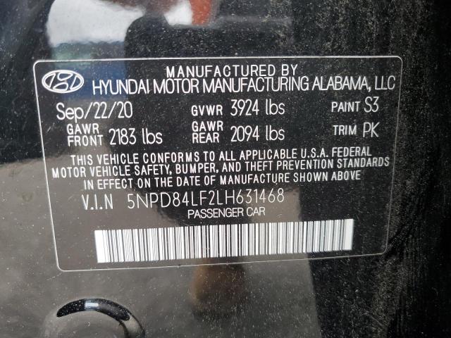 2020 HYUNDAI ELANTRA SE 5NPD84LF2LH631468
