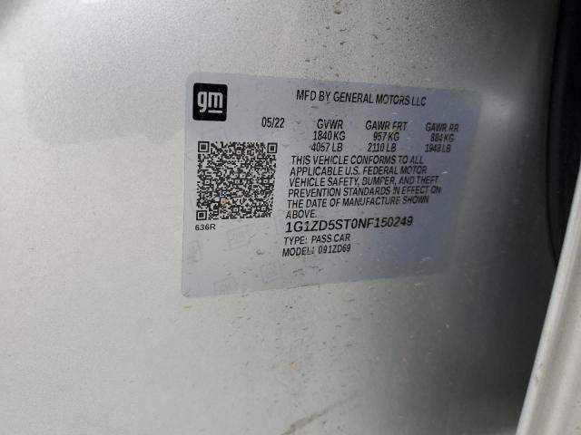 2022 CHEVROLET MALIBU LT - 1G1ZD5ST0NF150249