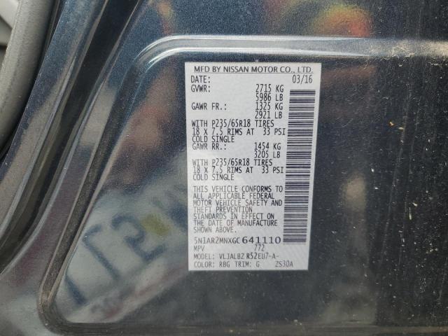 2016 NISSAN PATHFINDER - 5N1AR2MNXGC641110