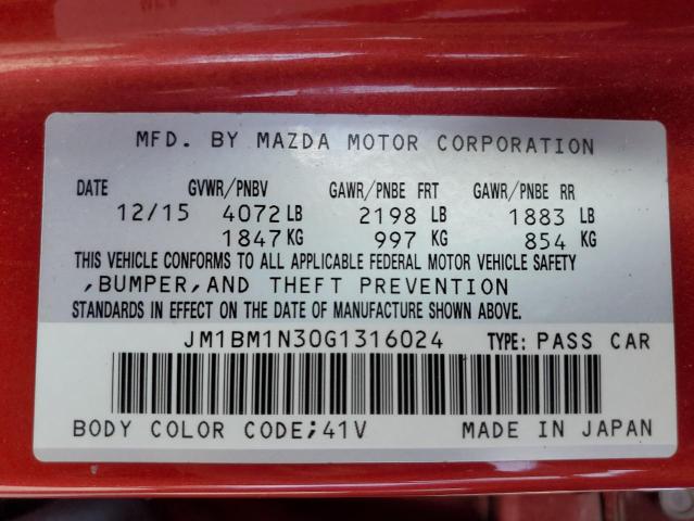 2016 MAZDA 3 GRAND TO - JM1BM1N30G1316024