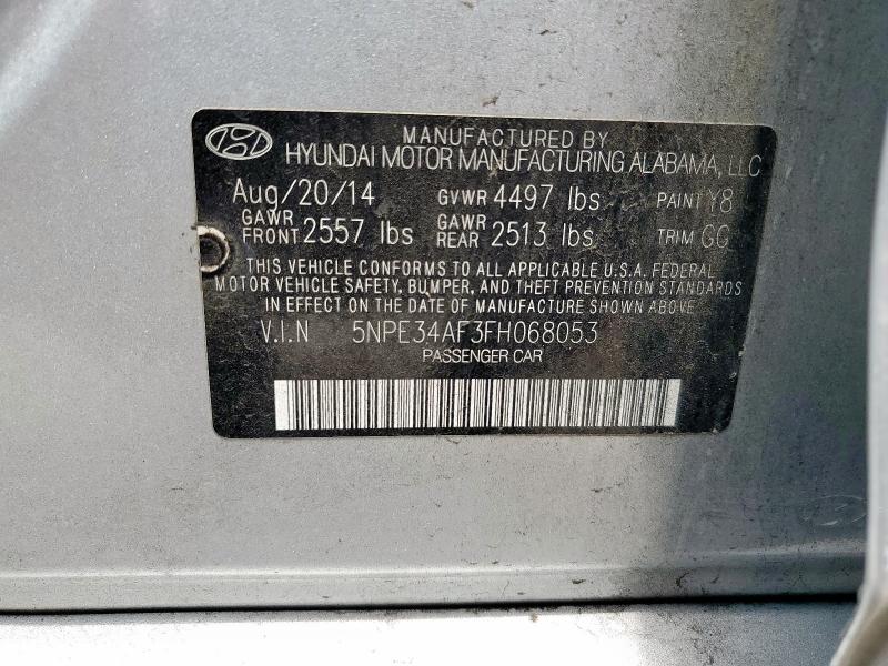 2015 HYUNDAI SONATA SPO - 5NPE34AF3FH068053
