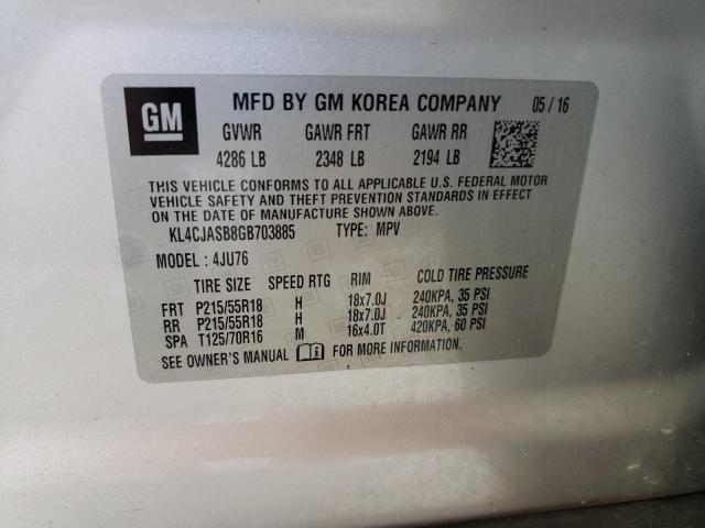 2016 BUICK ENCORE - KL4CJASB8GB703885