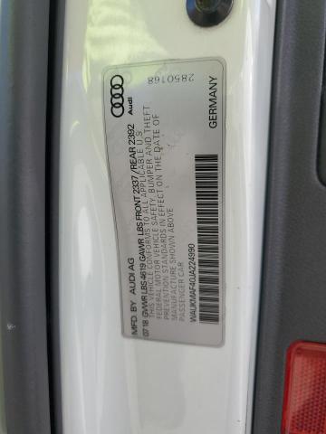 2018 AUDI A4 PREMIUM WAUKMAF40JA224990