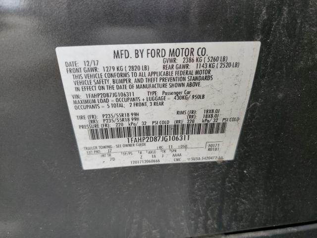 2018 FORD TAURUS SE - 1FAHP2D87JG106311