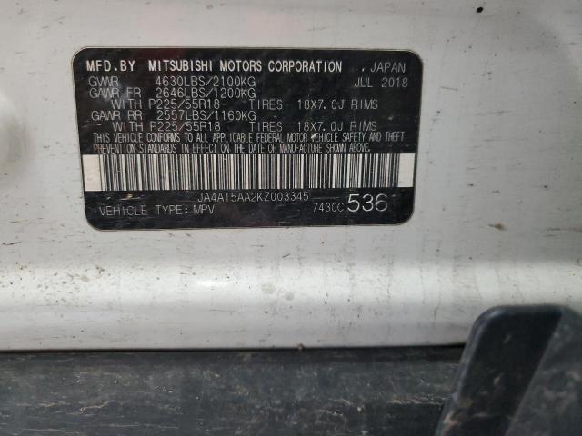 2019 MITSUBISHI ECLIPSE CR JA4AT5AA2KZ003345
