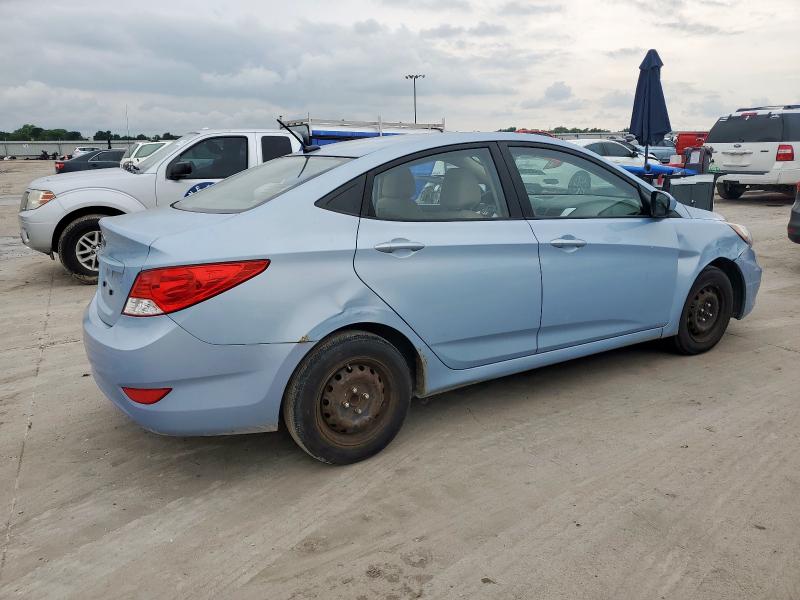 HYUNDAI ACCENT GLS 2012 blue sedan 4d gas KMHCT4AE8CU218234 photo #4