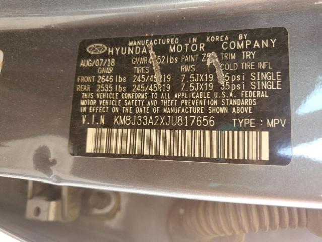 2018 HYUNDAI TUCSON VAL KM8J33A2XJU817656