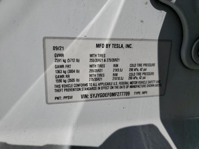 2021 TESLA MODEL Y - 5YJYGDEF0MF277709