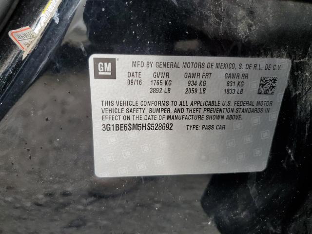 2017 CHEVROLET CRUZE LT - 3G1BE6SM5HS528692