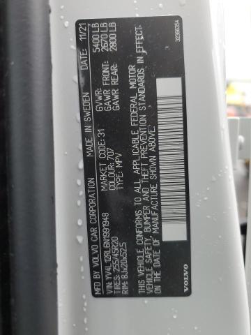 2022 VOLVO XC60 B5 IN YV4L12RL6N1991948