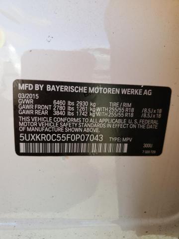 2015 BMW X5 XDRIVE3 5UXKR0C55F0P07043