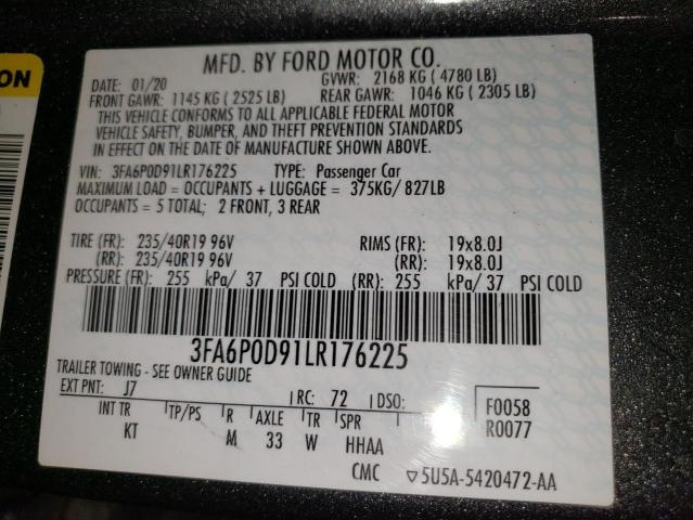 2020 FORD FUSION TIT - 3FA6P0D91LR176225