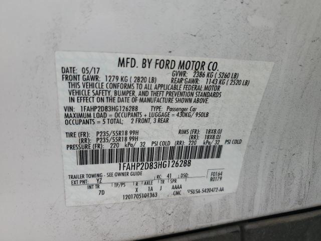 2017 FORD TAURUS SE - 1FAHP2D83HG126288